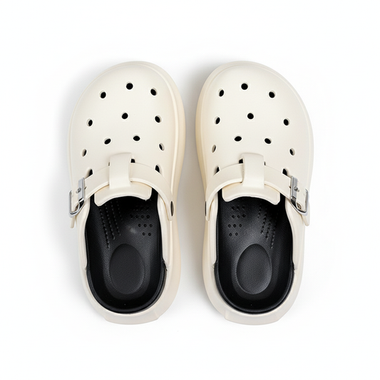 Women fancy croc with Buckle White