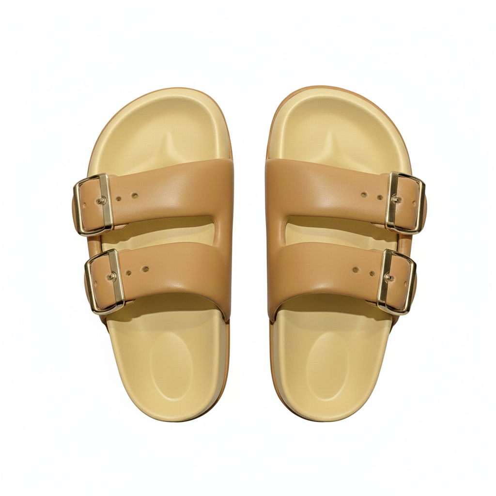 Crocsay Buckle Sliper Beige