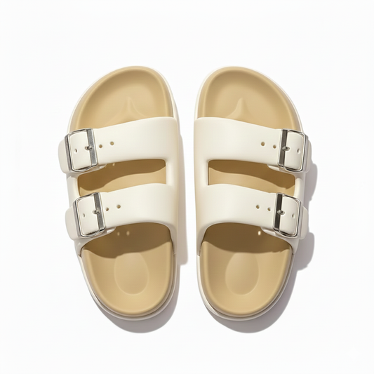 Crocsay Buckle Sliper White