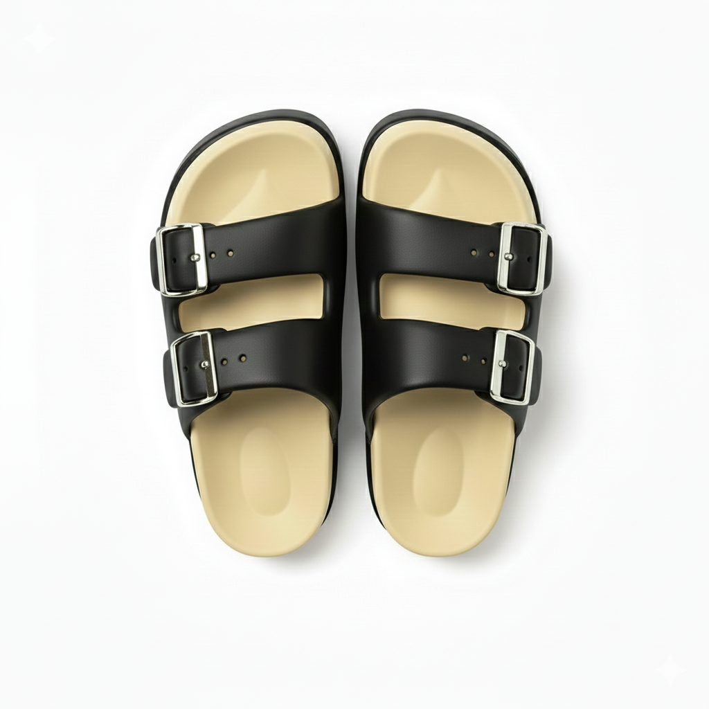 Crocsay Buckle Sliper Black