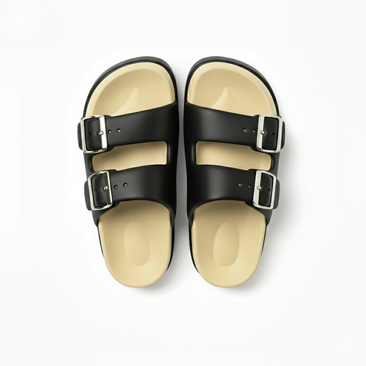 Crocsay Buckle Sliper Black